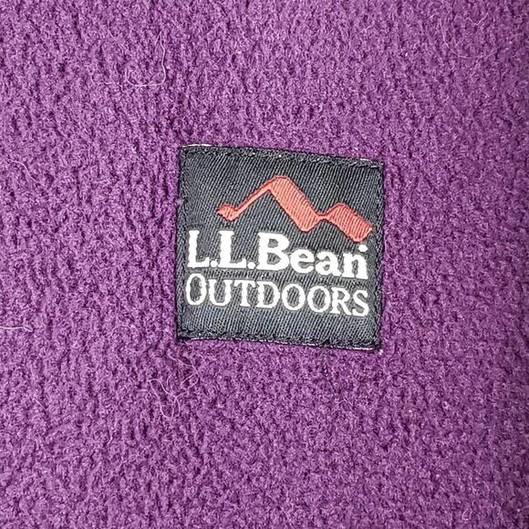 LL Bean Outdoor Fleece Sweater Women’s Small S Full Zip Long Sleeve Purple - Picture 6 of 10